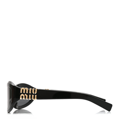Miu Miu Acetate Oval Sunglasses SMU14Z Black 3 of 7