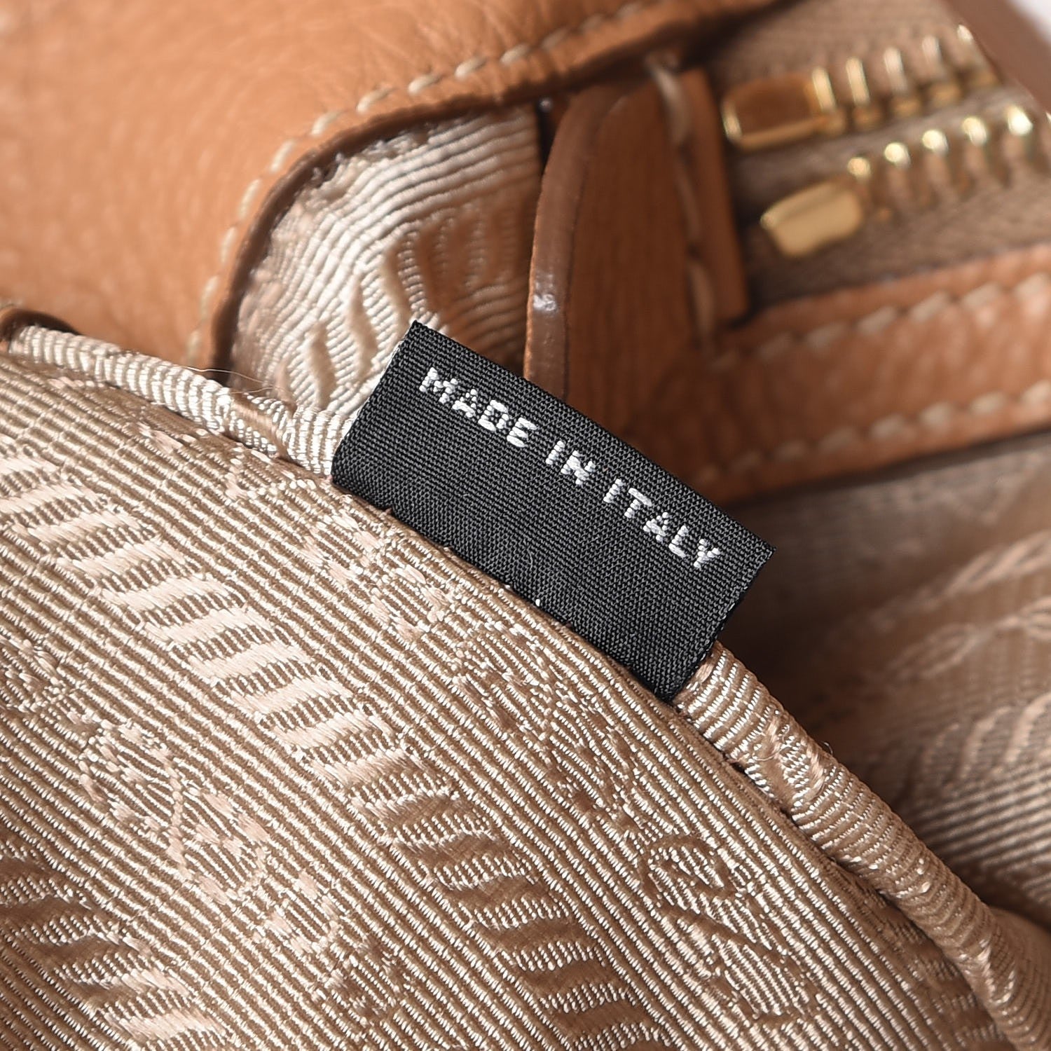 Prada Vitello Daino Side Pocket Hobo Naturale 7 of 11