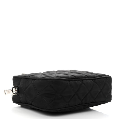 Prada Nylon Tessuto Impuntu Quilted Bandoliera Crossbody Bag Black 4 of 9