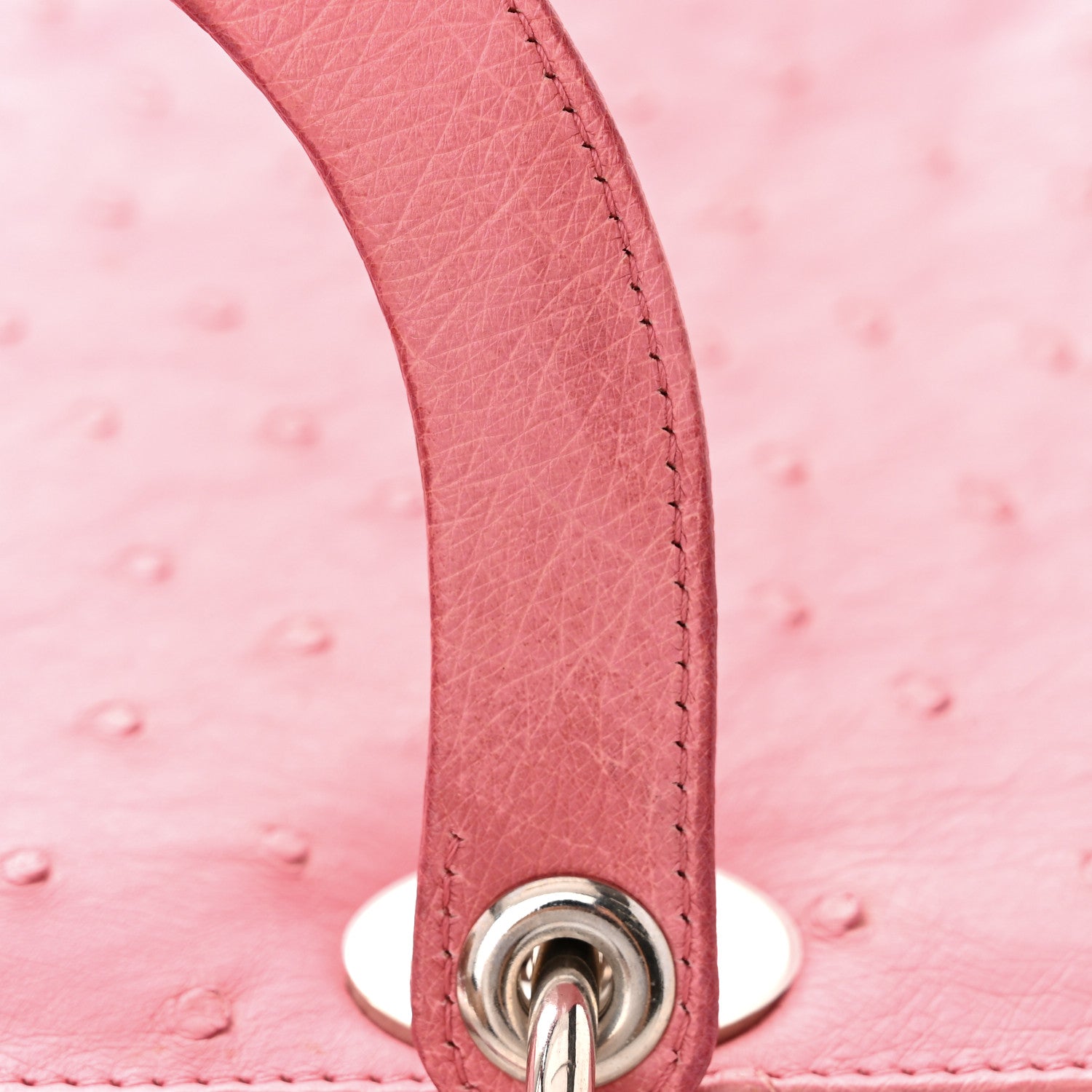 Christian Dior Ostrich Large Lady Dior Pink 14 of 14