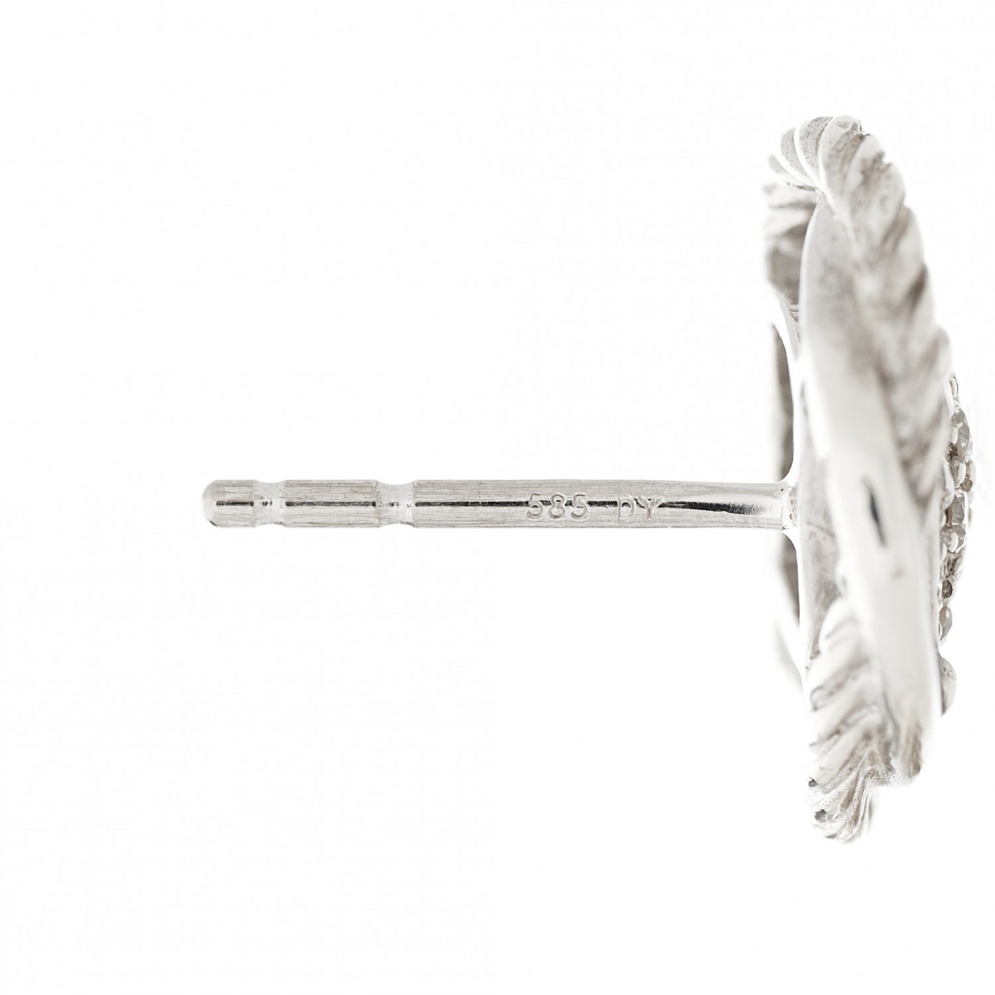 Sterling Silver Diamond 13mm Infinity Earrings