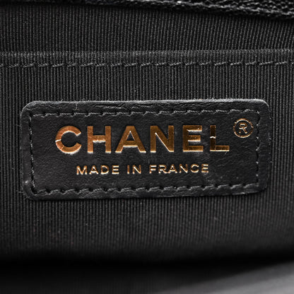 Chanel Iridescent Caviar Chevron Quilted Small Boy Flap Black 6 of 10