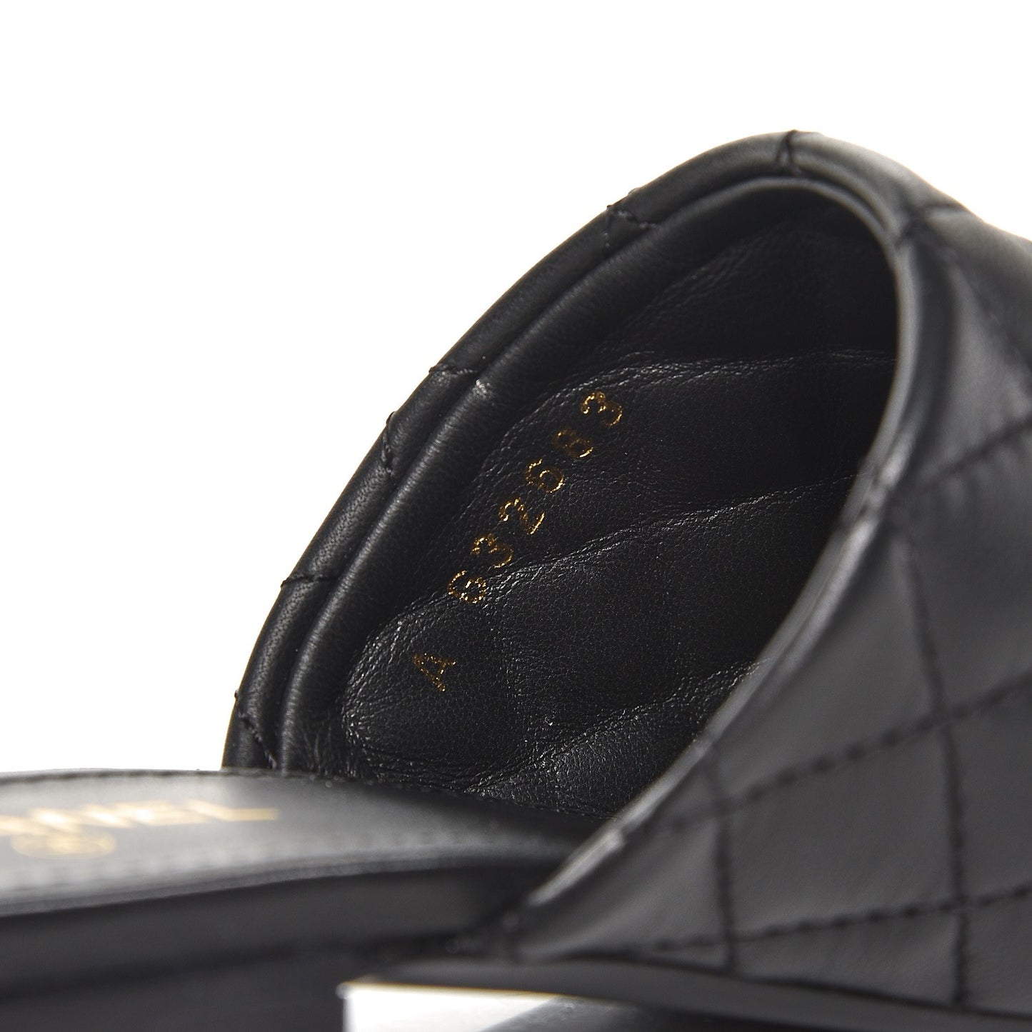 Lambskin Quilted Chain Mules 35 Black