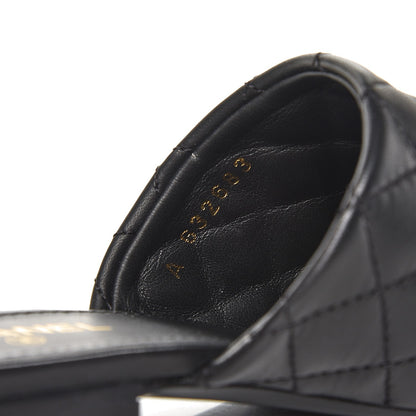 Chanel Lambskin Quilted Chain Mules 35 Black 8 of 9