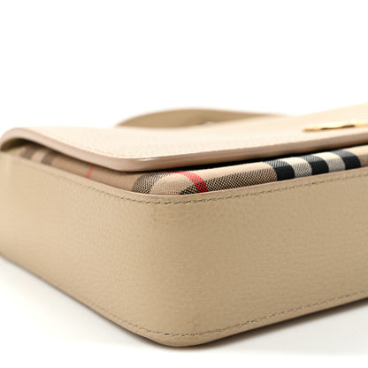 Burberry Grainy Calfskin Vintage Check Hampshire Crossbody Beige 8 of 10