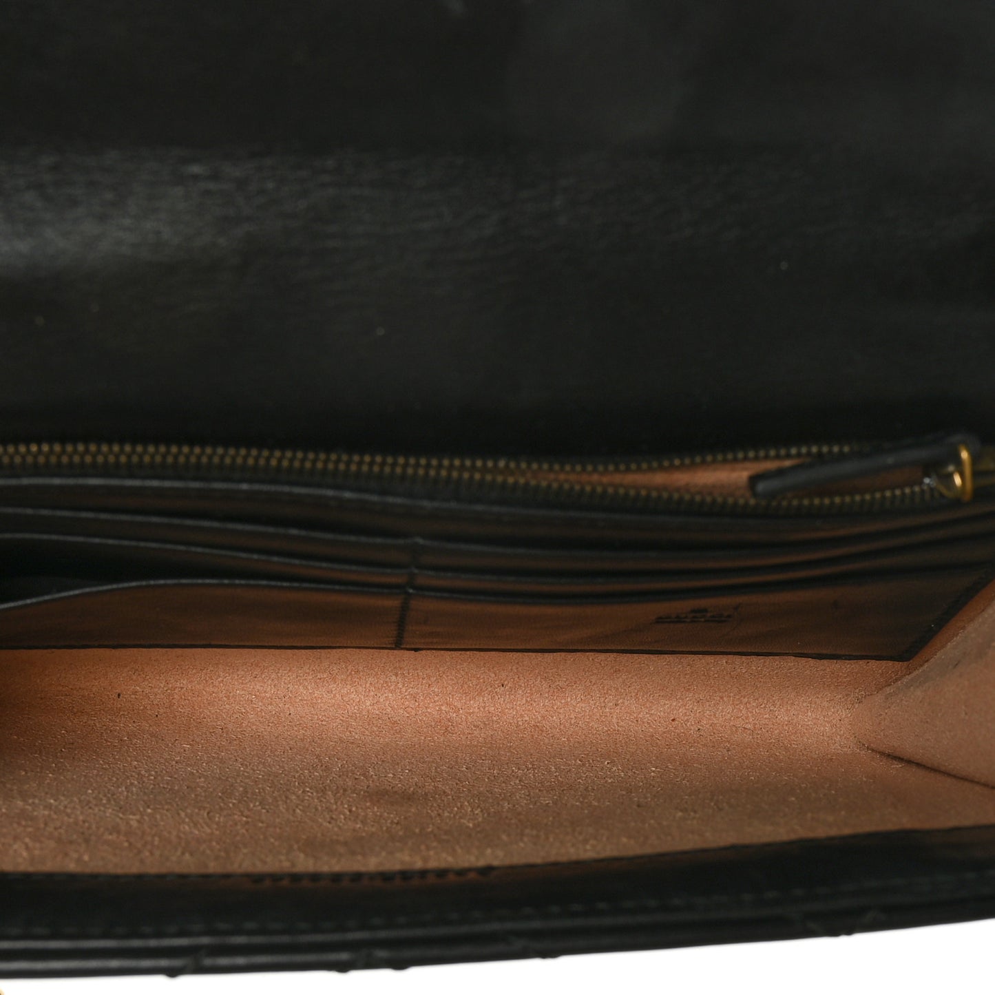 Calfskin Matelasse Mini GG Marmont Chain Wallet Black