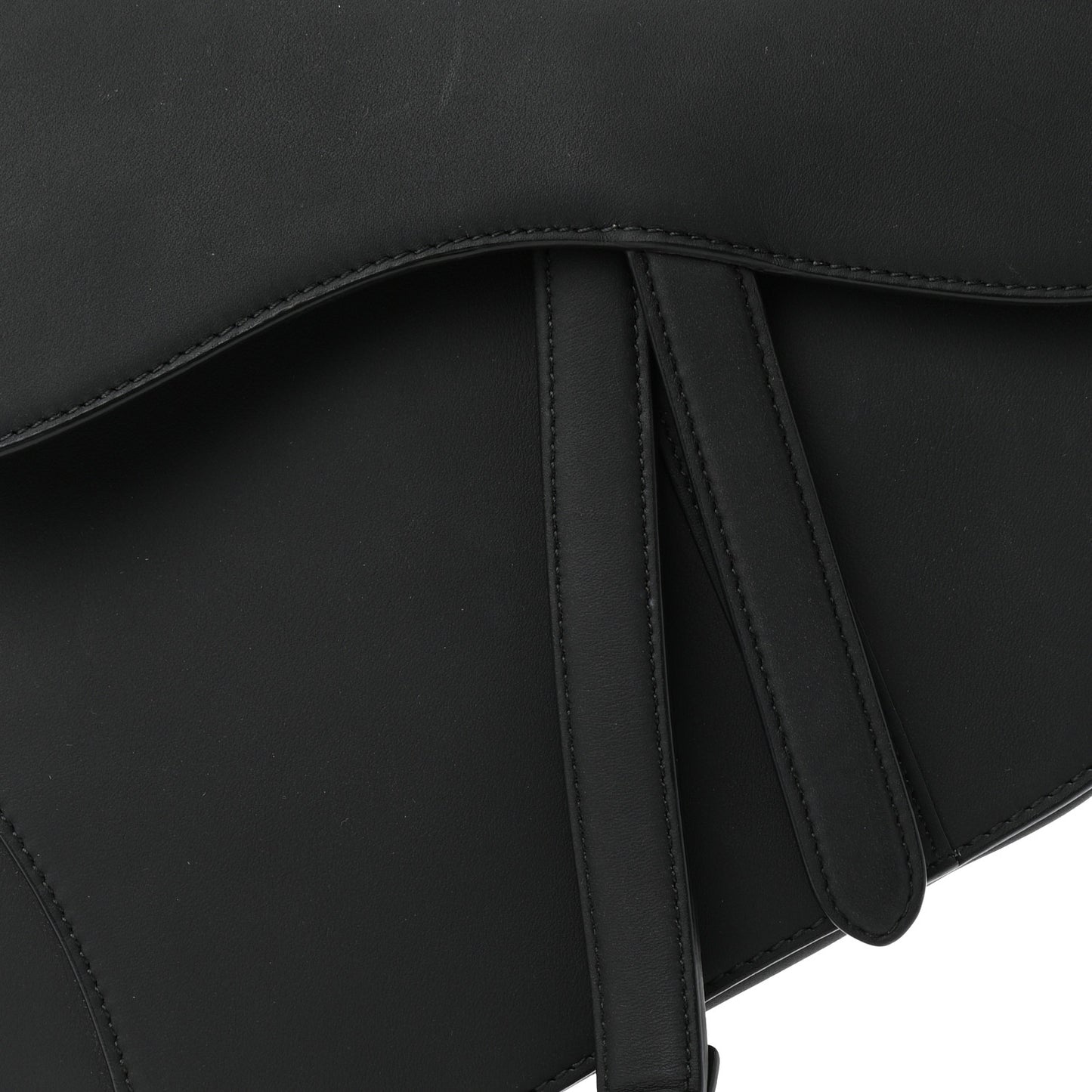 Ultra Matte Calfskin Saddle Bag Black