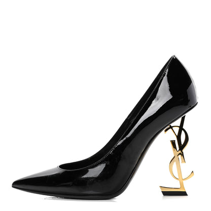 Saint Laurent Patent Opyum 110 Pumps 37.5 Black Gold 1 of 11