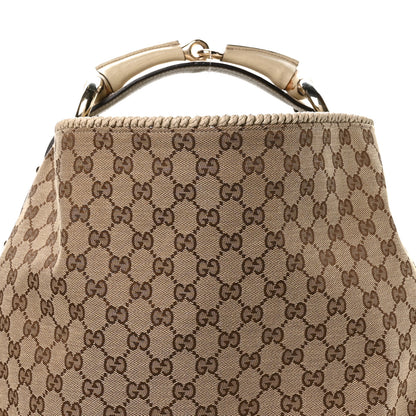 Gucci Monogram Large Horsebit Chain Hobo Off White 8 of 10