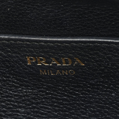 Prada Vitello Daino Logo Belt Bag Black 6 of 9