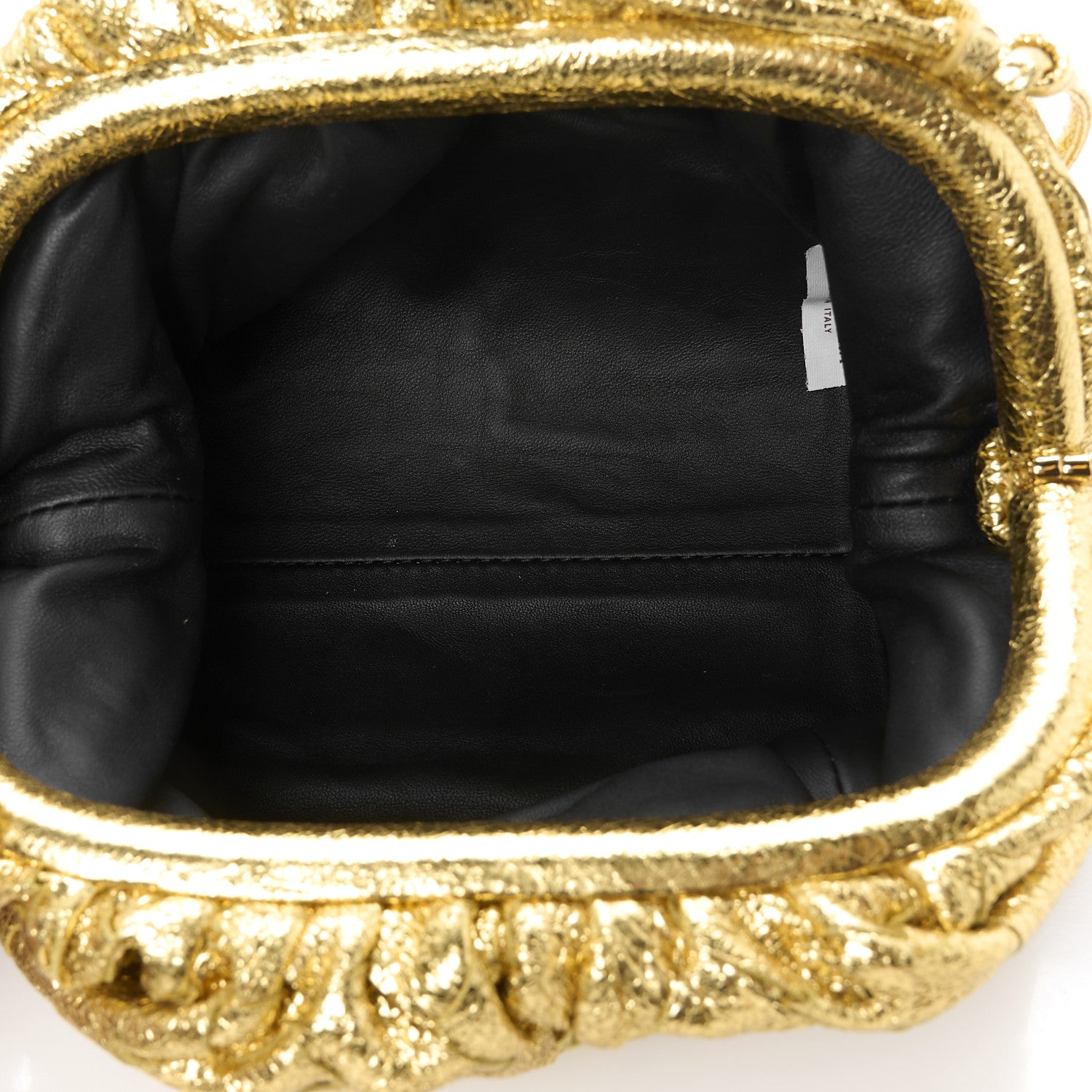 Bottega Veneta Metallic Nappa Intrecciato The Mini Pouch Oro 7 of 13