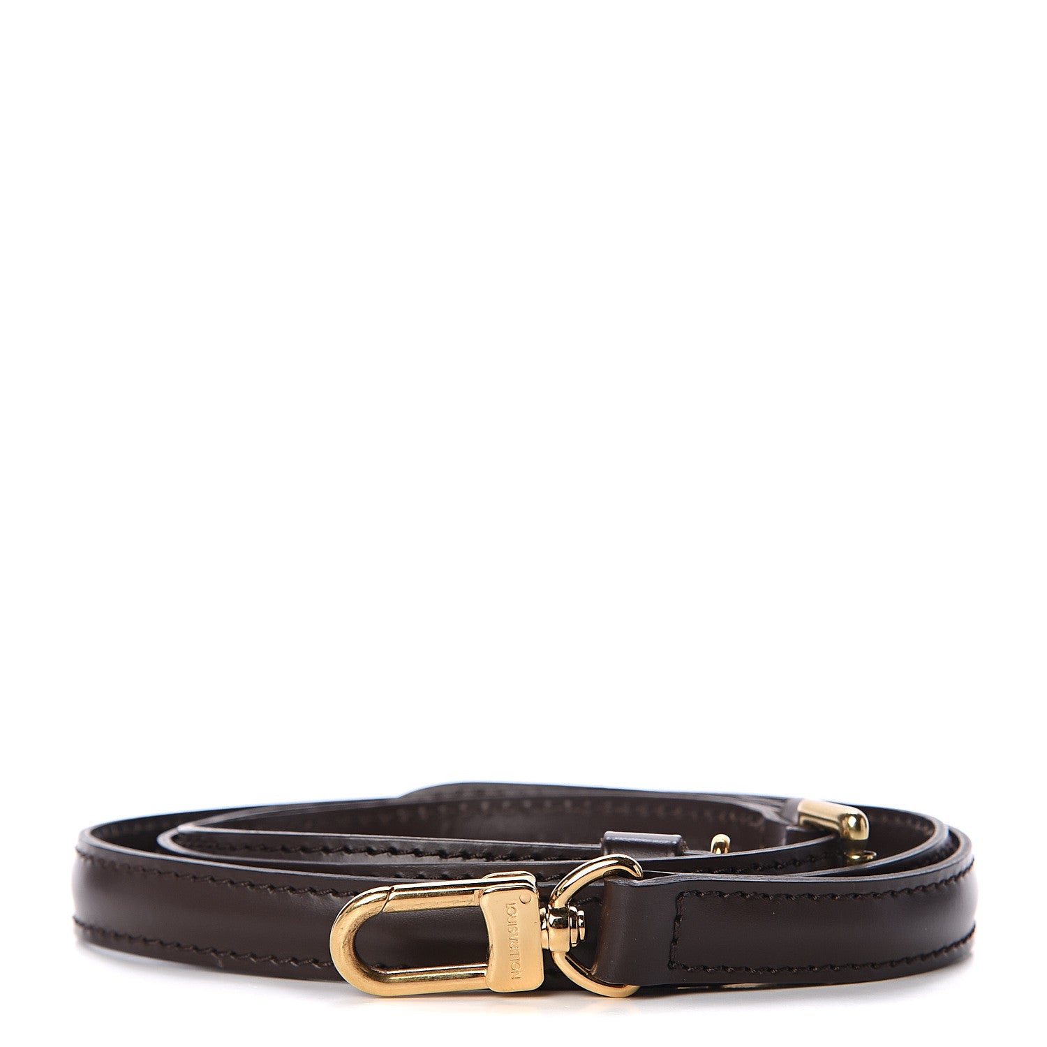 Louis Vuitton Calfskin 16mm Adjustable Shoulder Strap Brown 1 of 2