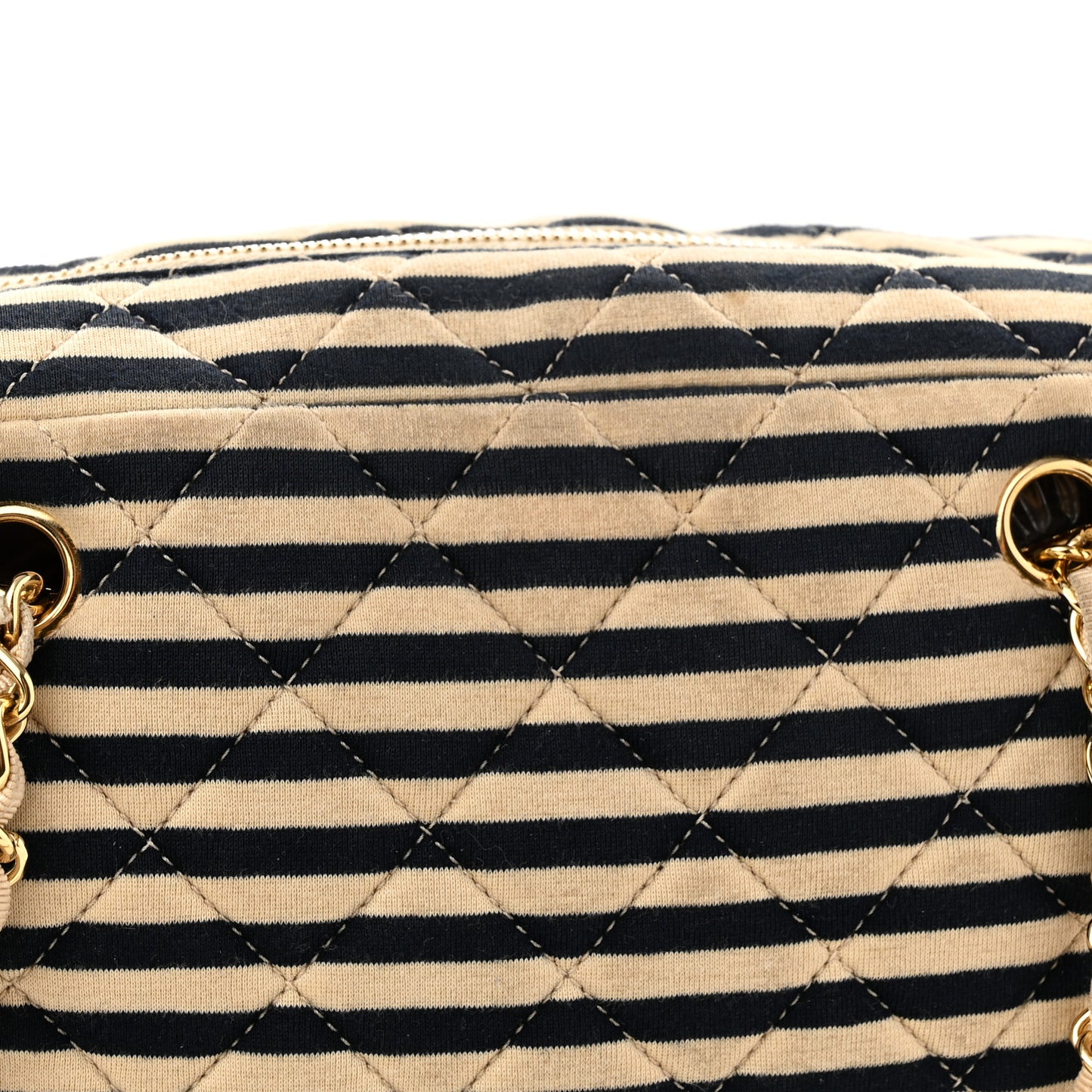 Jersey Quilted Coco Sailor Camera Case Beige Navy