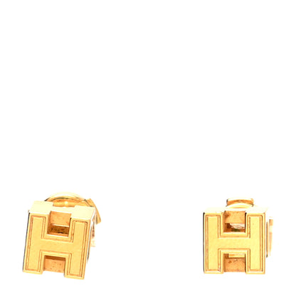 Hermes Gold Plated Cage d'H Earrings 1 of 4