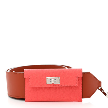 Hermes Swift Epsom Pocket Kelly Shoulder Strap Terre Battue Capucine 3 of 5