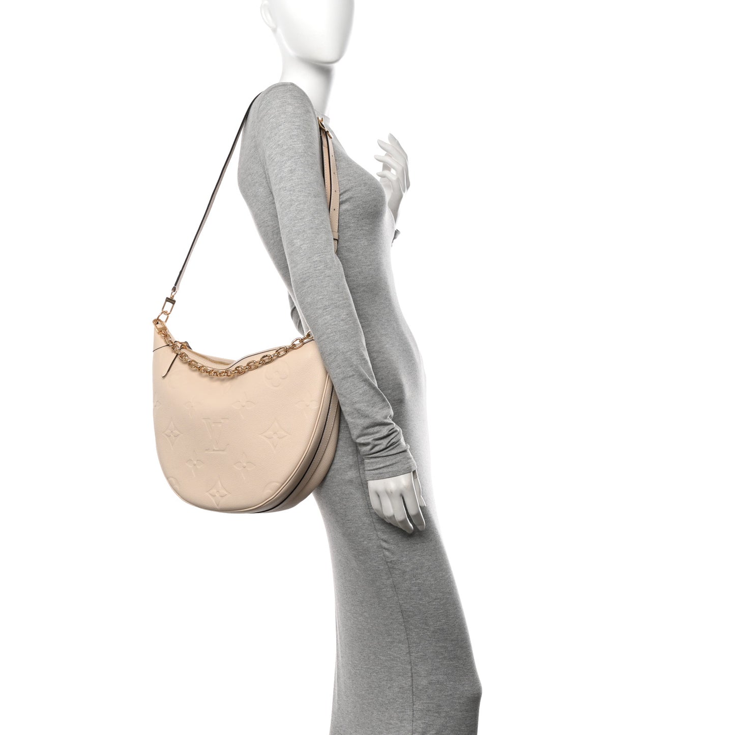Empreinte Monogram Giant Loop Hobo Cream