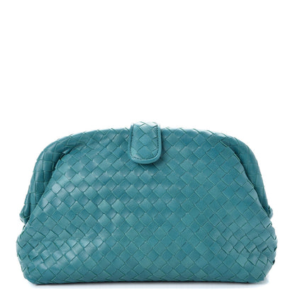 Bottega Veneta Nappa Intrecciato The Lauren 1980 Clutch Aqua 1 of 9