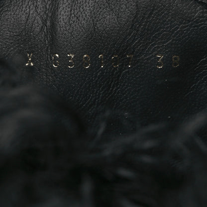 Chanel Shearling Sheepskin High Boots 38 Black 10 of 10