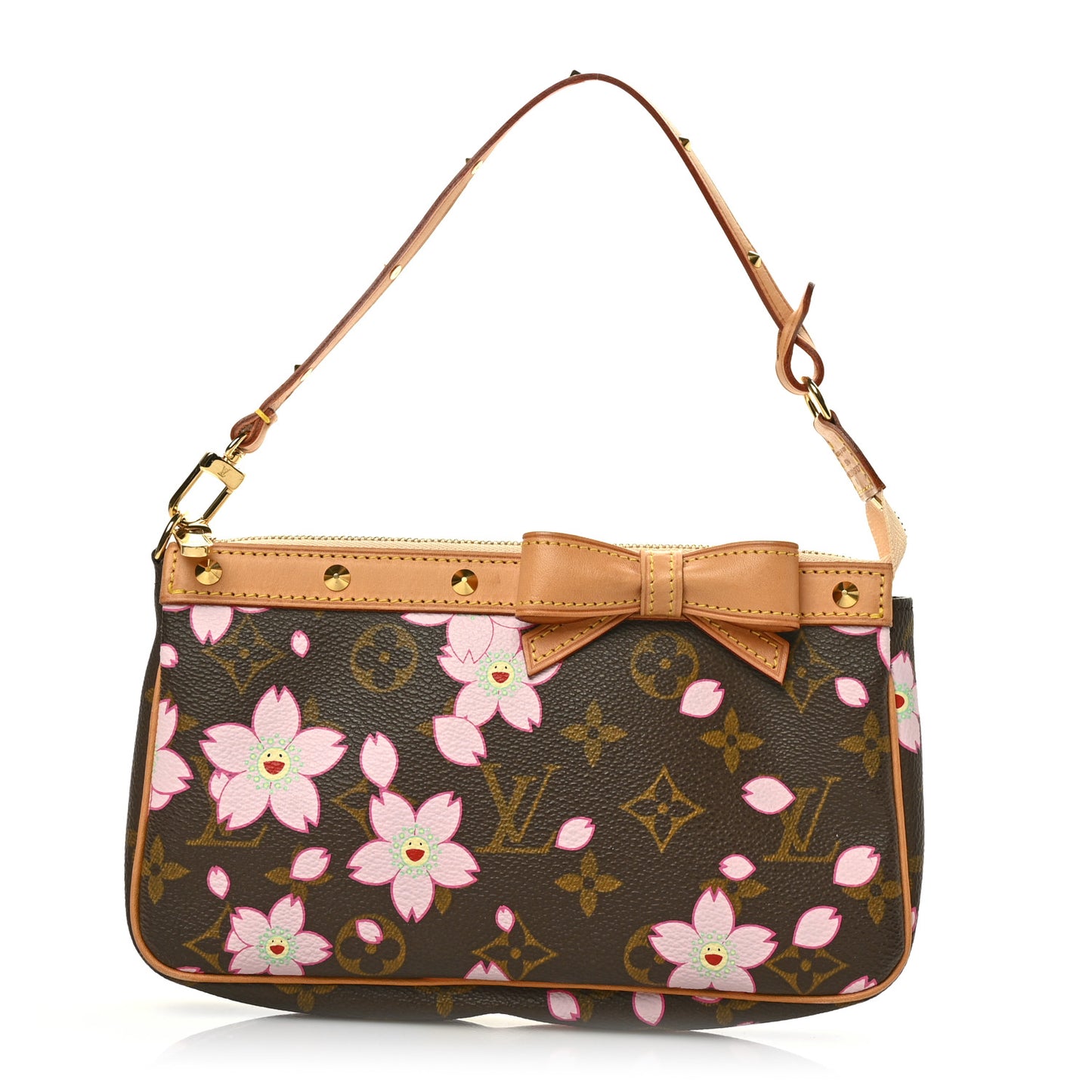 Monogram Cherry Blossom Pochette Accessories Brown