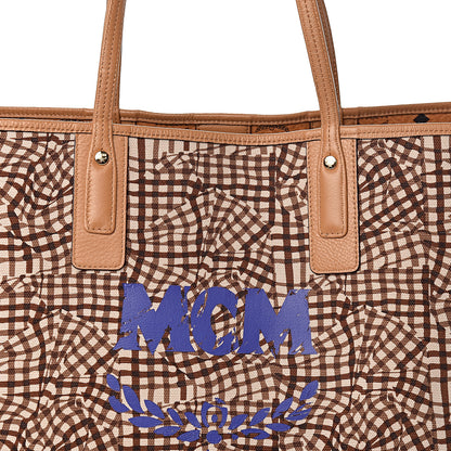 MCM Visetos Large Liz Reversible Shopper Tote Cognac 15 of 15