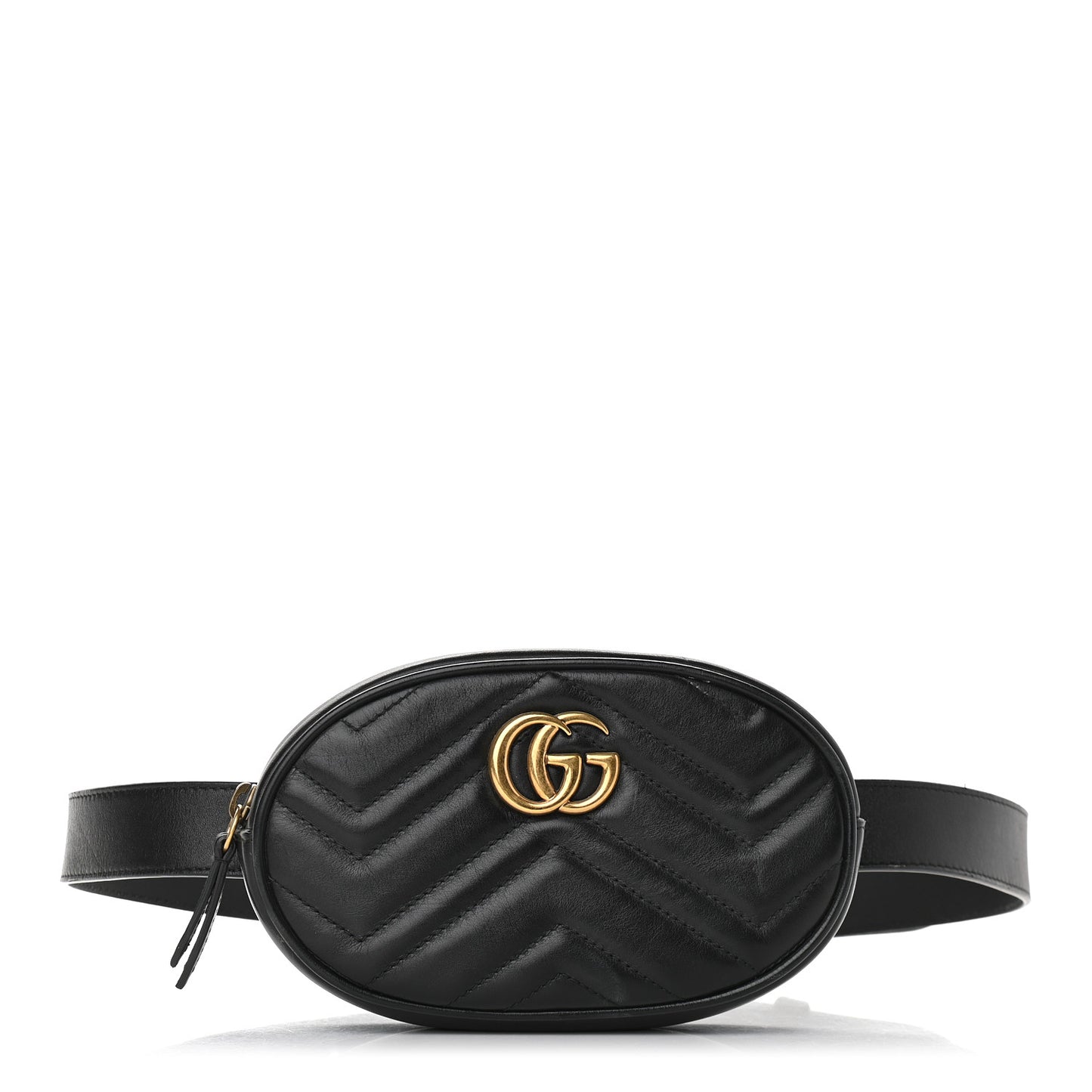 Calfskin Matelasse GG Marmont Belt Bag 85 34 Black