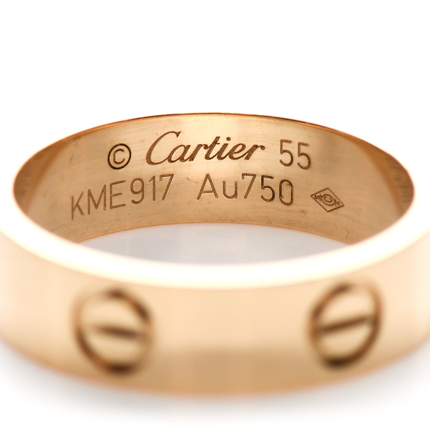 Cartier 18K Yellow Gold 5.5mm LOVE Ring 55 7.25 4 of 5