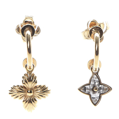 Louis Vuitton Strass Blooming Mismatched Earrings Gold 1 of 4