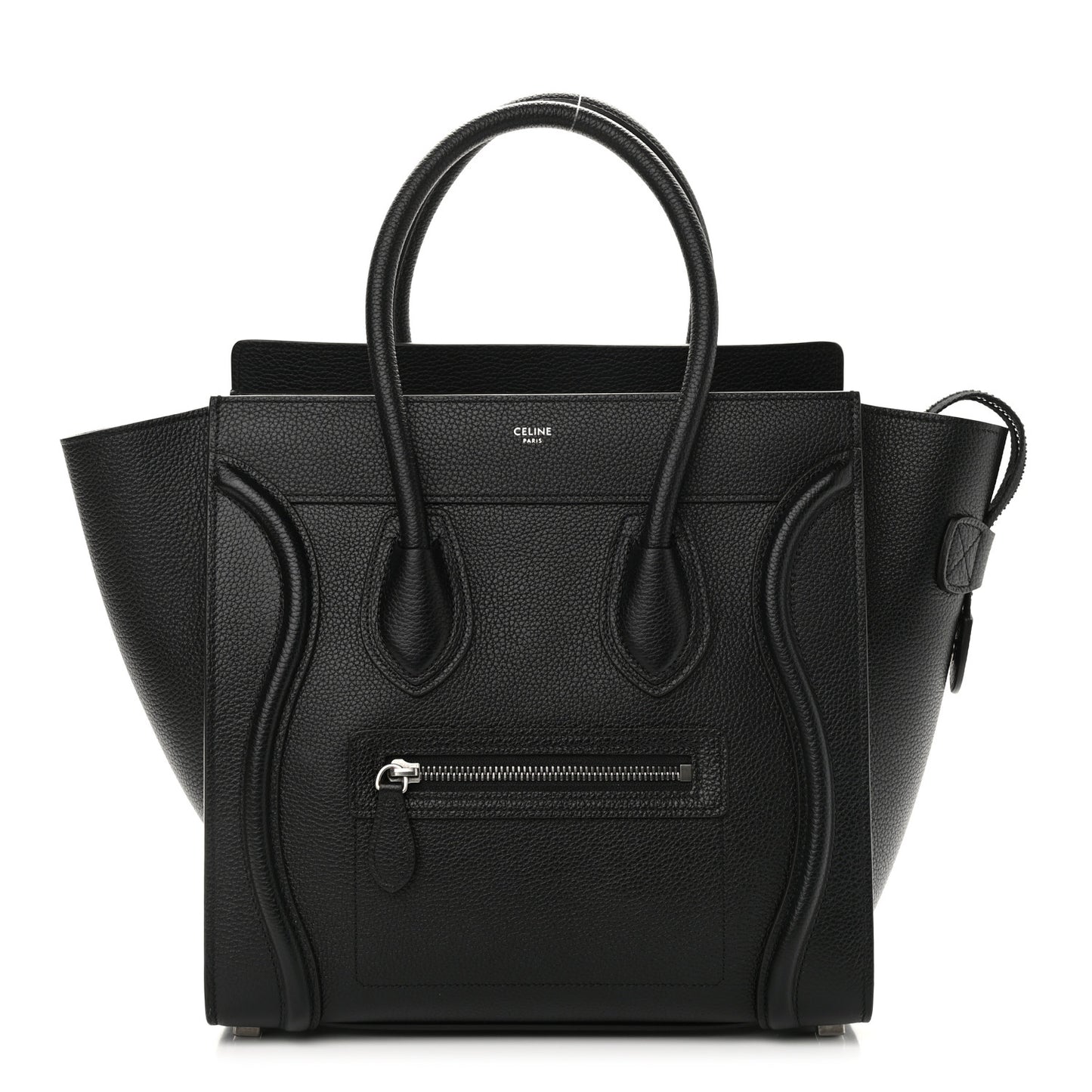 Drummed Calfskin Micro Luggage Black