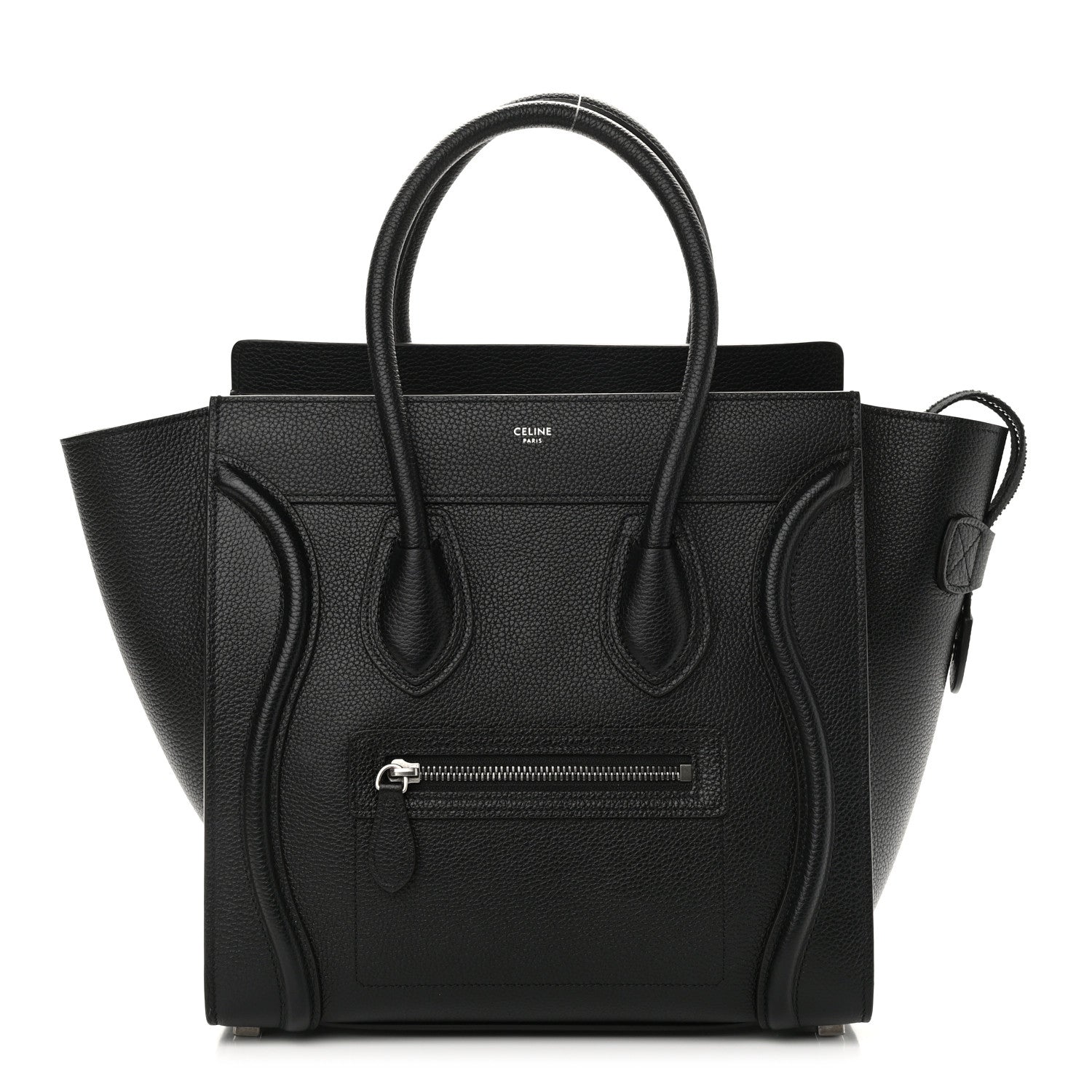Celine Drummed Calfskin Micro Luggage Black 1 of 12