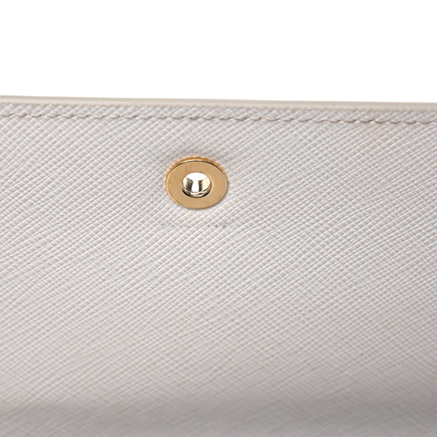 Prada Saffiano Heart Lock Crossbody Bag White 7 of 7