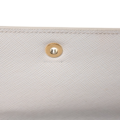 Prada Saffiano Heart Lock Crossbody Bag White 7 of 7
