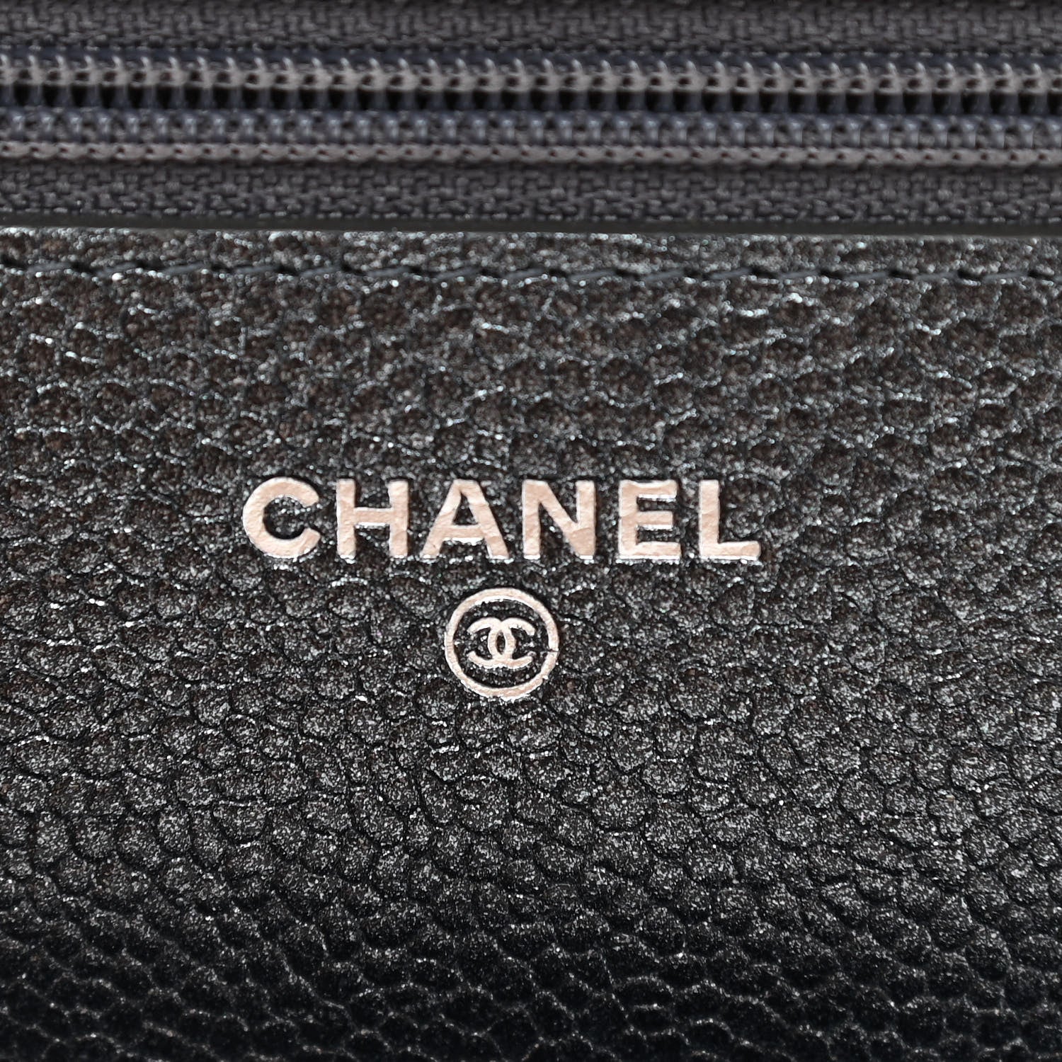 Chanel Iridescent Caviar Quilted Wallet On Chain WOC Black 6 of 11