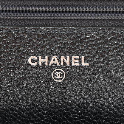 Chanel Iridescent Caviar Quilted Wallet On Chain WOC Black 6 of 11