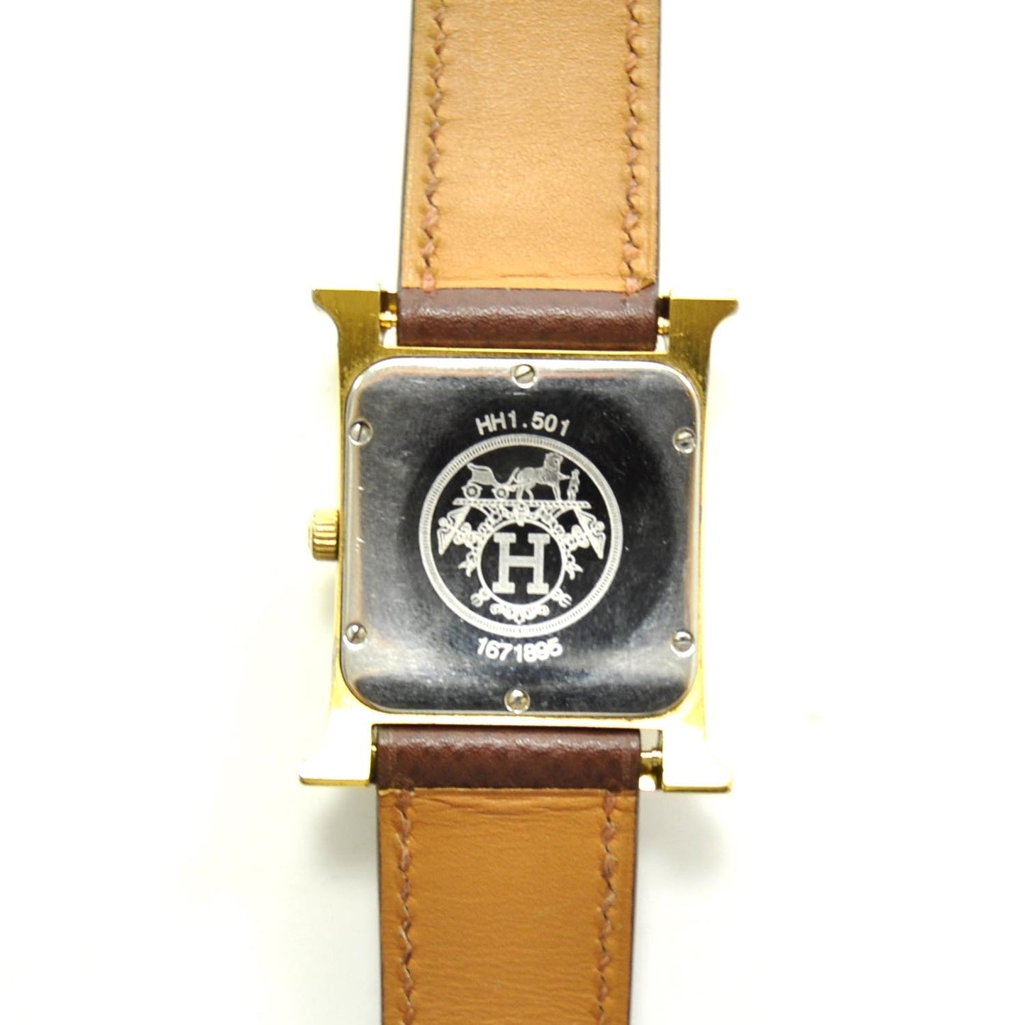 Stainless Steel Epsom 26mm Heure H Hour Quartz Watch Gold