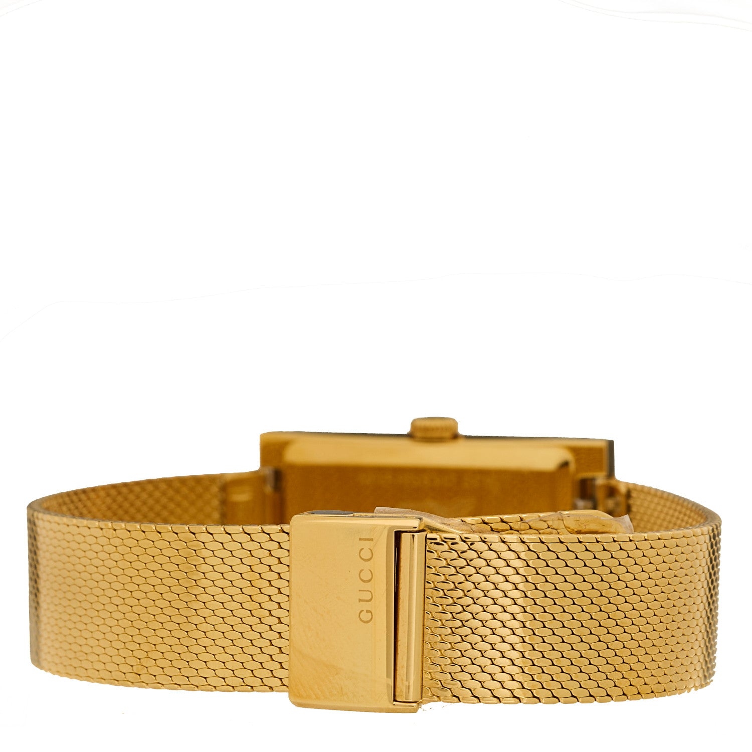 Gucci Stainless Steel 14mm Web G-Frame Quartz Watch Gold 4 of 4
