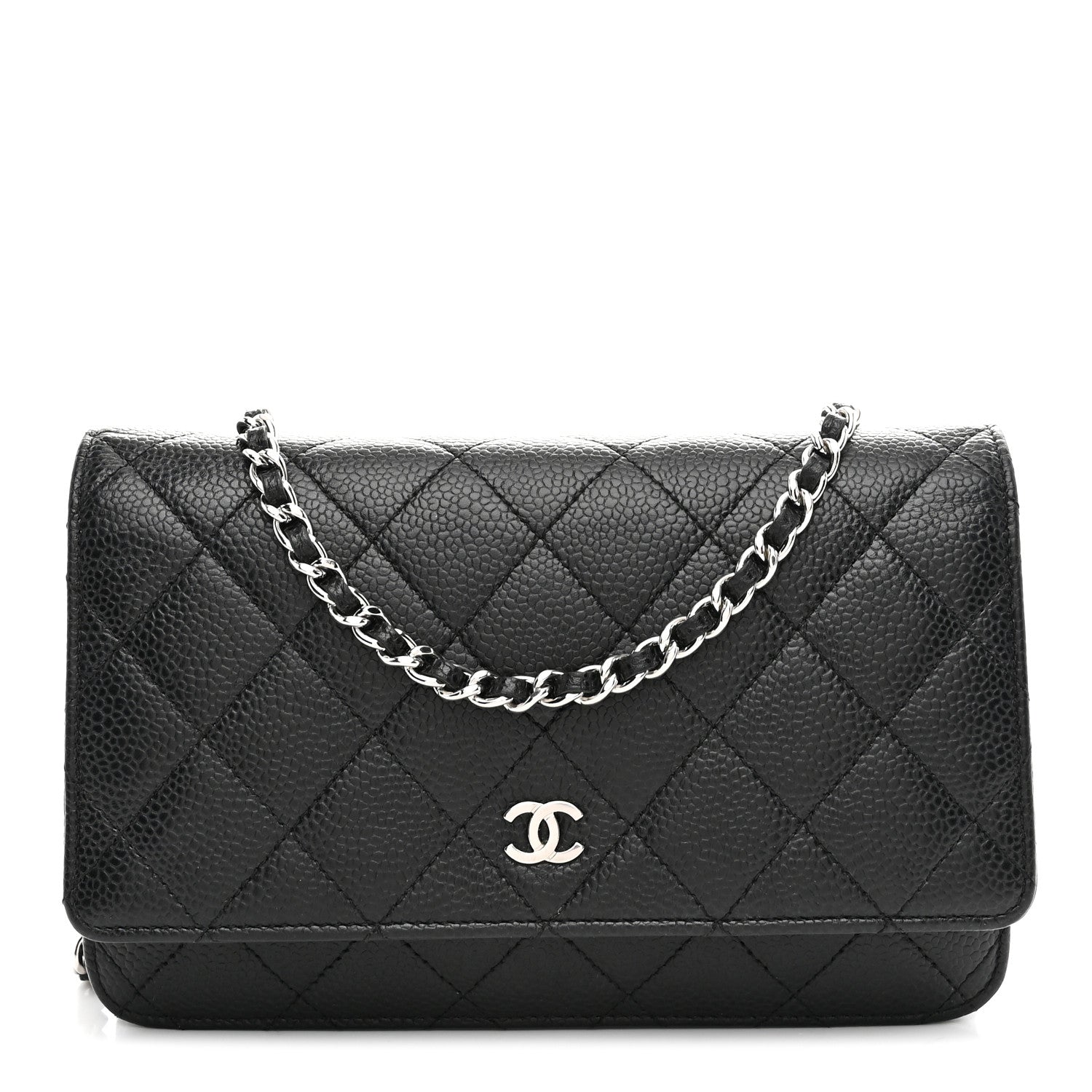 Chanel Caviar Quilted Wallet on Chain WOC Black 1 of 12