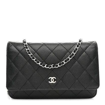 Chanel Caviar Quilted Wallet on Chain WOC Black 1 of 12
