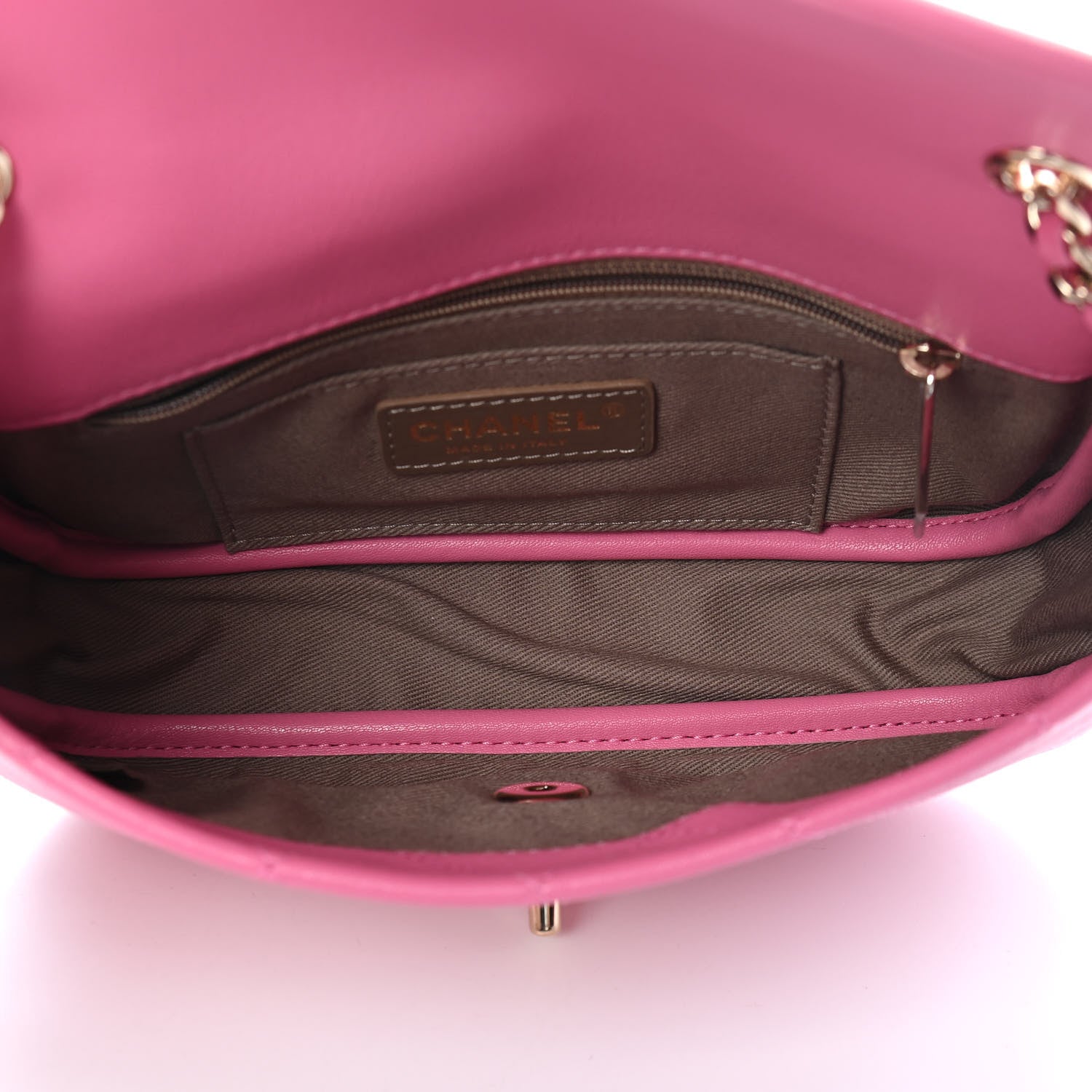 Chanel Goatskin Stitched Casual Trip Single Flap Pink 5 of 10