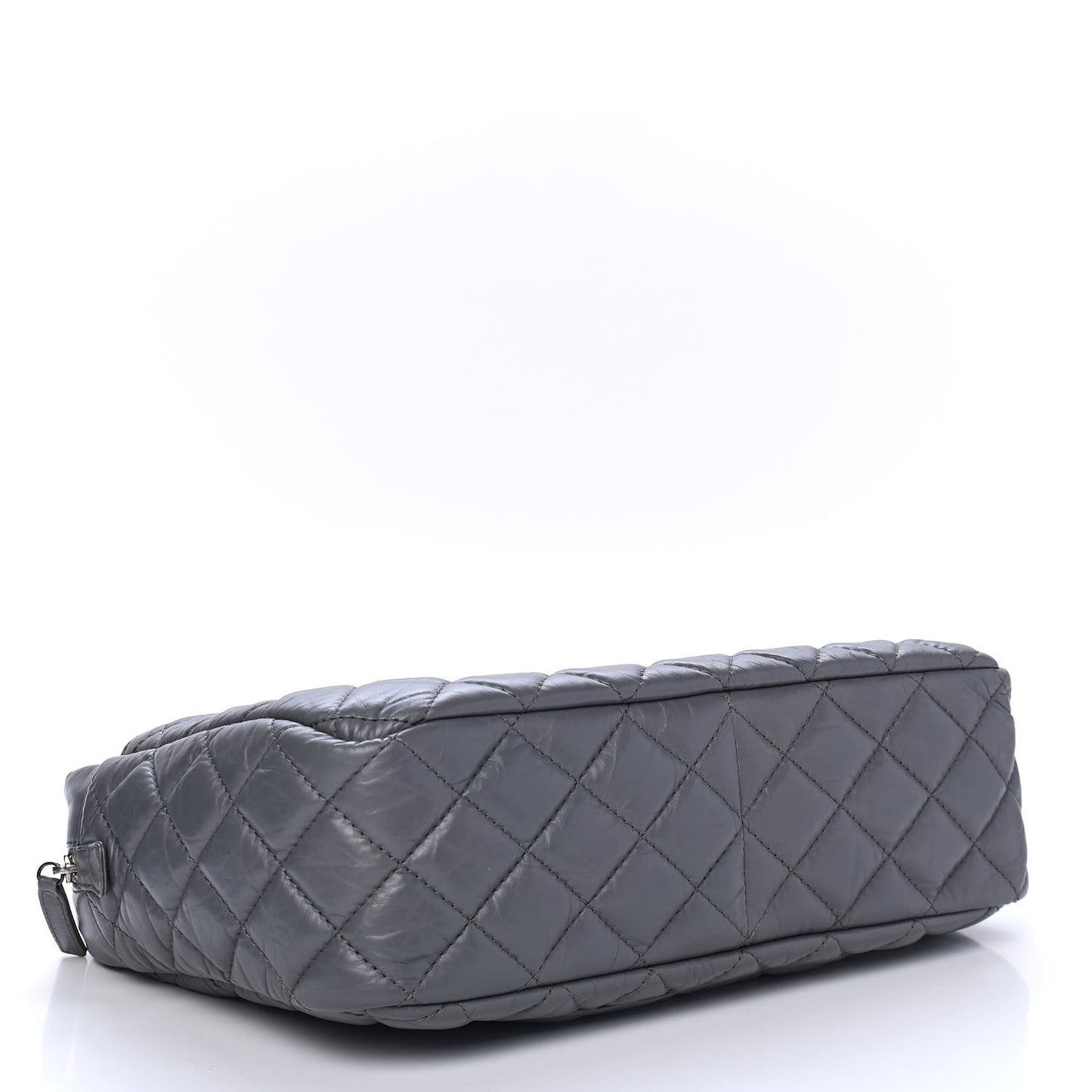 Aged Calfskin Quilted Large Reissue Camera Case Grey