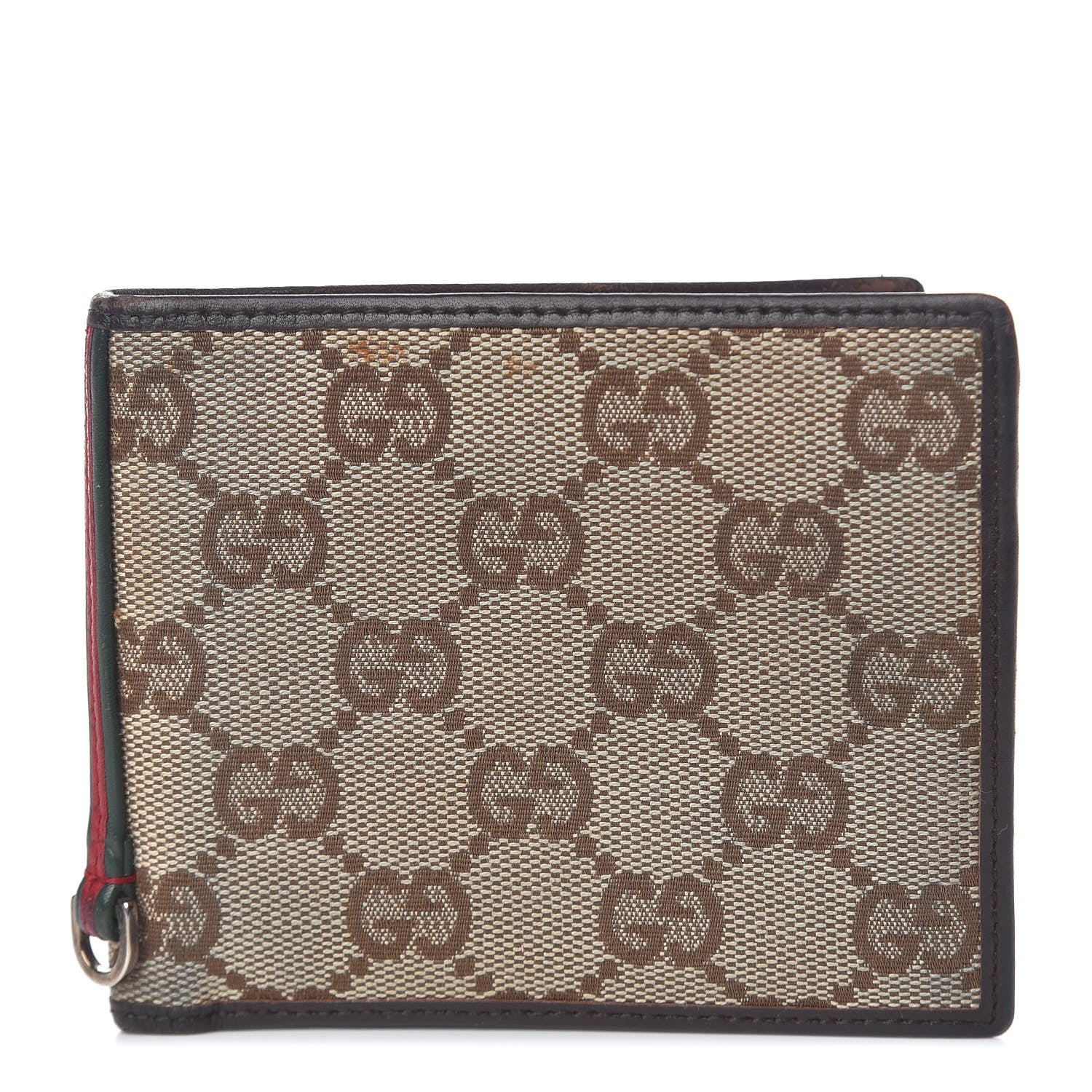 Gucci Monogram Web Bi-Fold Wallet Dark Brown 1 of 12