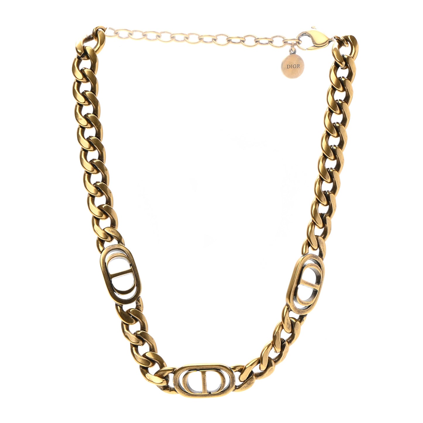 Metal Chain Choker Necklace Gold