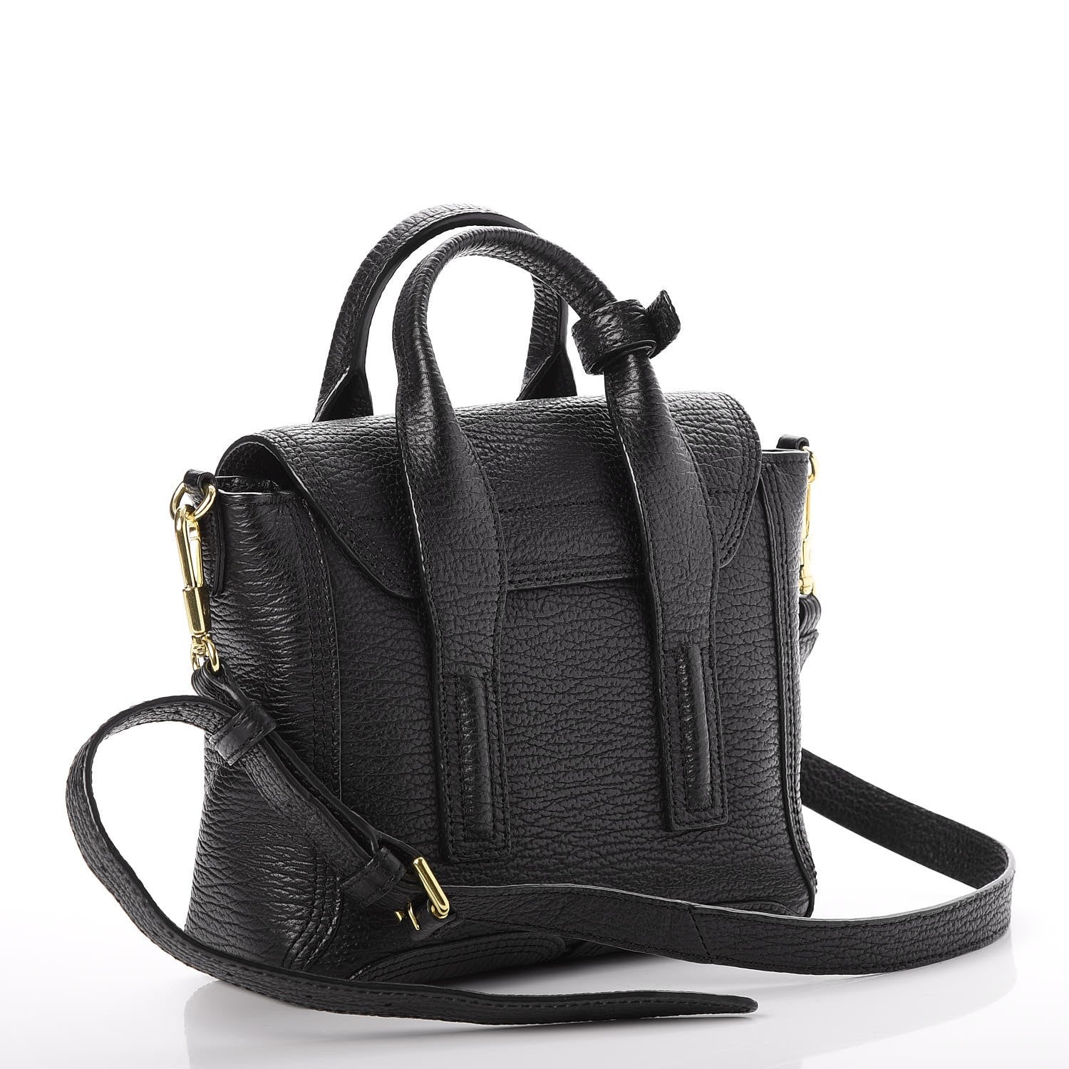 3.1 Phillip Lim 3.1 Textured Calfskin Mini Pashli Satchel Black 3 of 7