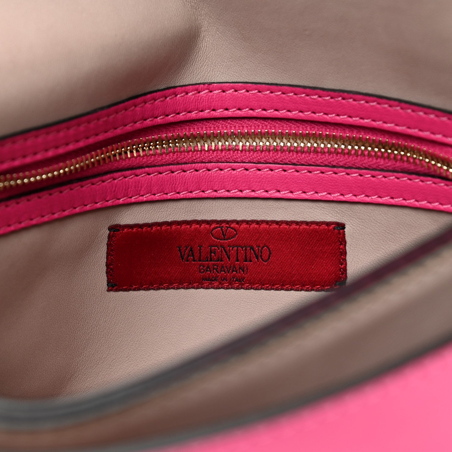 Valentino Garavani Nappa Rockstud Wristlet Clutch Pop Fuxia 6 of 7