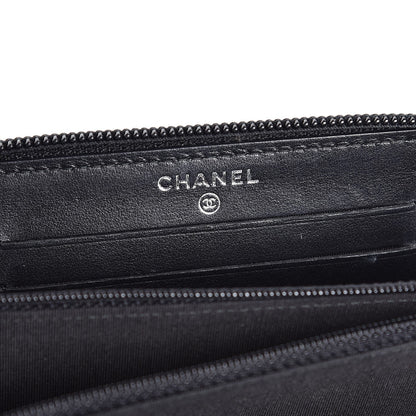 Chanel Caviar Quilted Small Boy Zip Around Wallet Black 6 of 9
