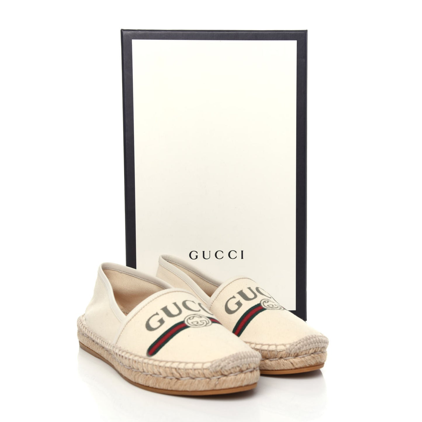 Canvas Logo Espadrilles 38.5 Greggio White