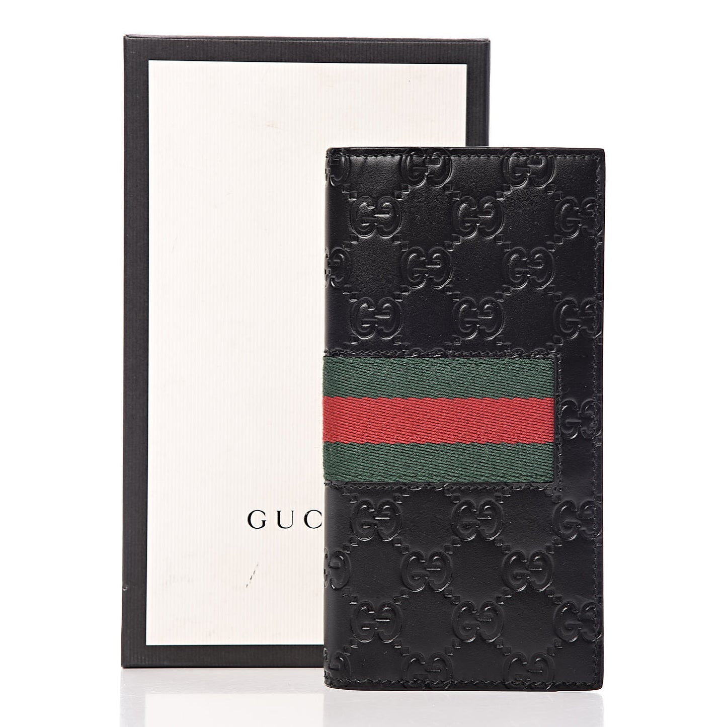 Guccissima Signature Web New Web Long Wallet Black