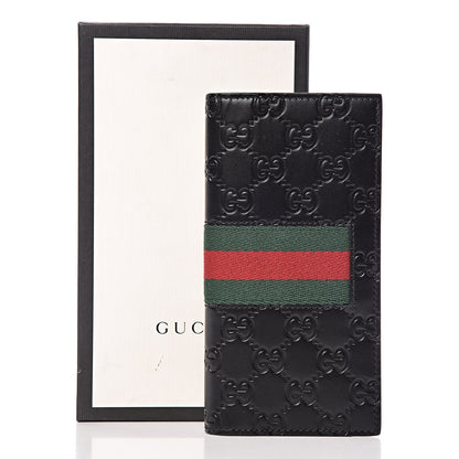 Gucci Guccissima Signature Web New Web Long Wallet Black 8 of 8