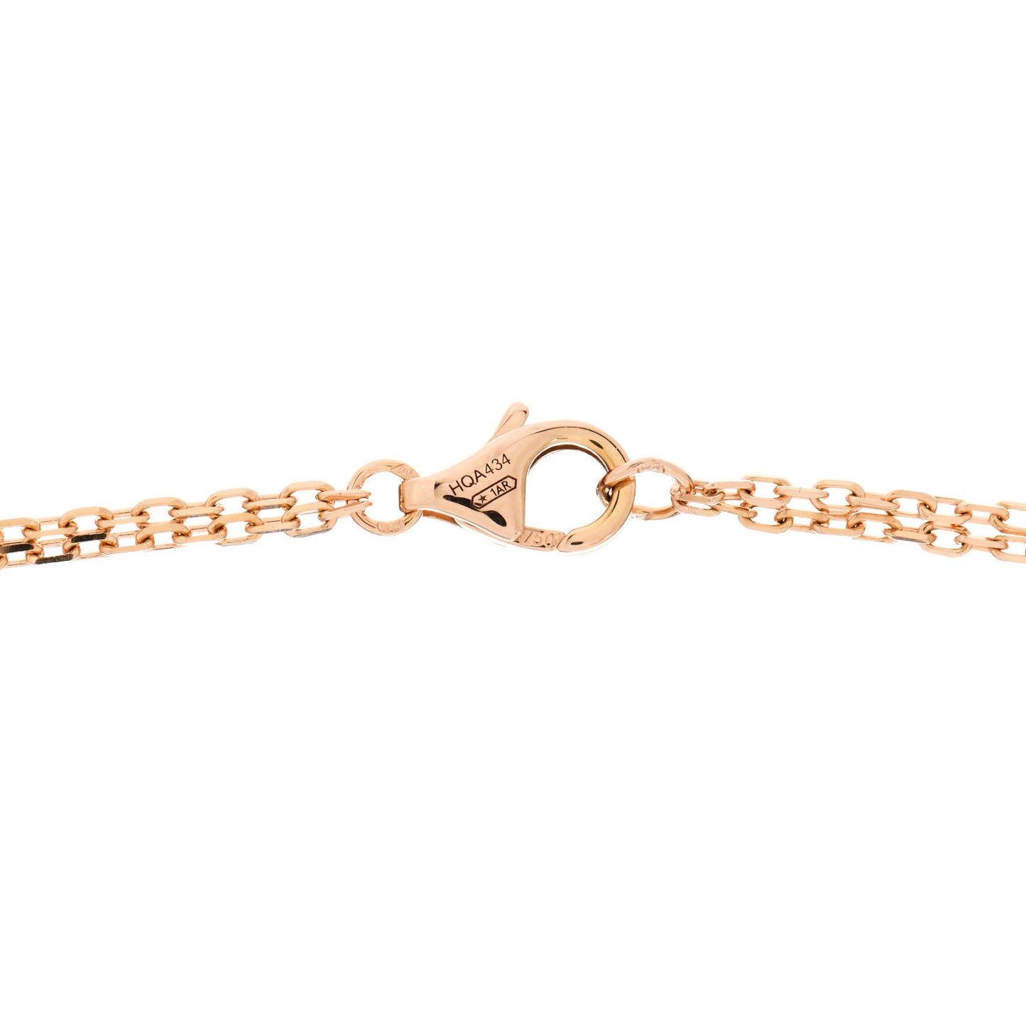 18K Pink Gold 2 Diamond LOVE Necklace