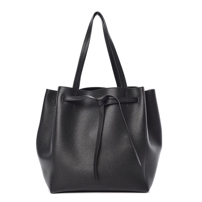 Celine Soft Grained Calfskin Small Belt Cabas Phantom Black 1 of 11