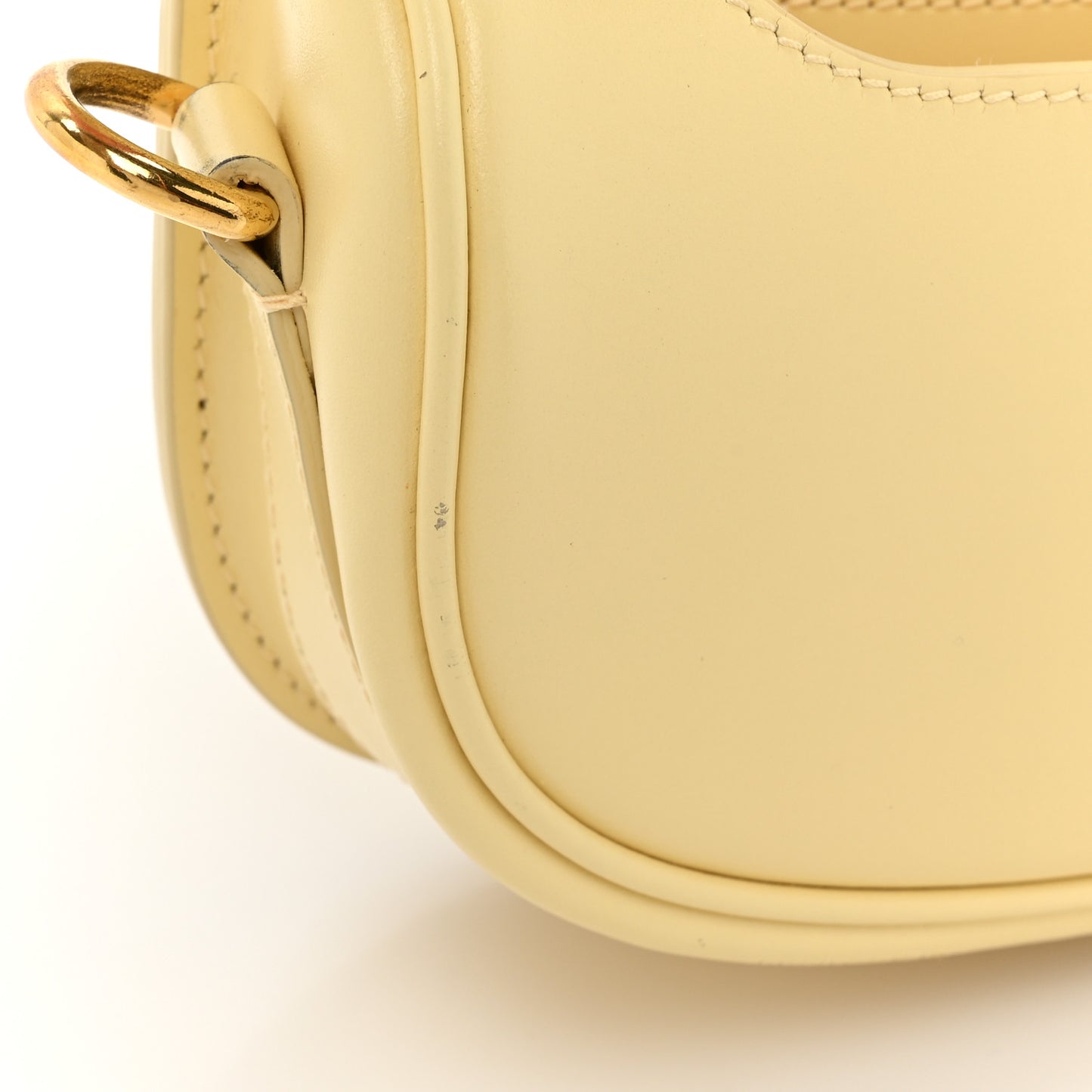 Box Calfskin East West Bobby Bag Pale Yellow